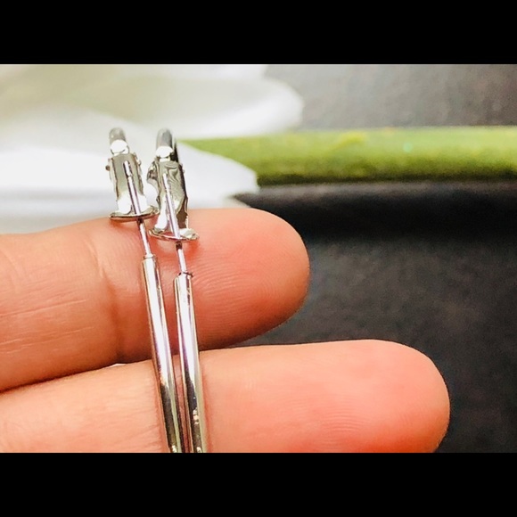 925 Sterling Silver Big Hoop Earrings - Picture 2 of 5